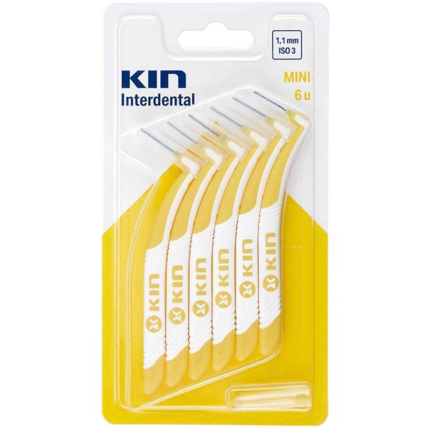 Mellemrumsbrster 6 stk. KIN Mini 1.1 mm ISO 3