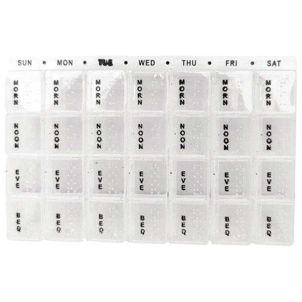 Pilleske 7 Dage 28 Rum Proplast+ Pill Box