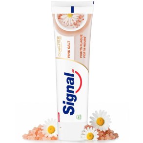 Naturlig tandkrm SIGNAL Integral 8 Nature Elements Pink Salt & Camomile 75 ml