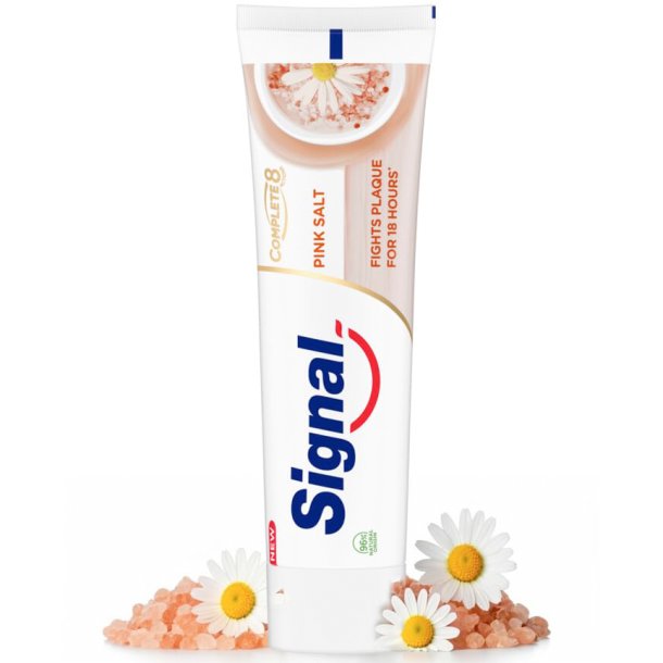 Naturlig tandkrm SIGNAL Integral 8 Nature Elements Pink Salt &amp; Camomile 75 ml
