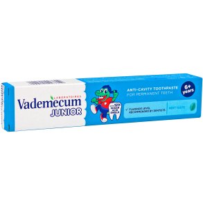 Brnetandpasta VADEMECUM Junior Anti-Cavity Mint & Fluor 75 ml.