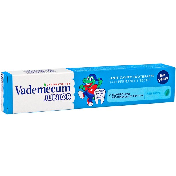 Kinderzahnpasta VADEMECUM Junior Anti- Cavity Mint &amp; Fluorid 75 ml.