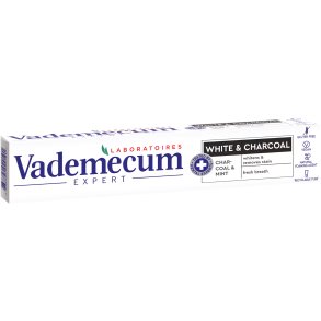 Whitening Tannkrem VADEMECUM Expert White & Charcoal 75 ml
