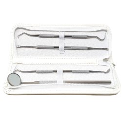 Tandplejest Taske 4 dele Tandlgeredskaber Rustfrit Stl Glamza