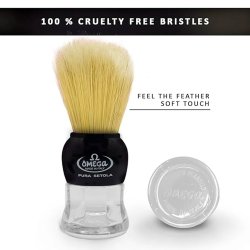 Omega Pure Bristle Barberkost Plastichndtag #10072