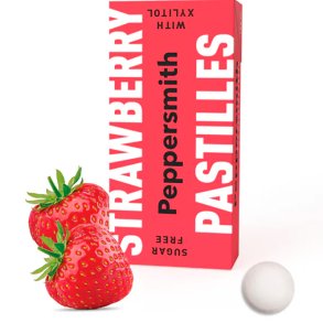 Xylitol sugtabletter PEPPERSMITH Mint Strawberry 15g