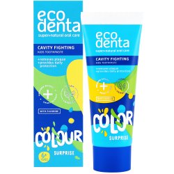Naturlig Xylitol tandkrm fr barn EcoDenta Kids Color Surprise 75 ml