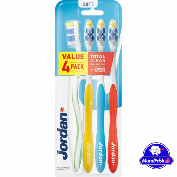 4 stk. Jordan Total Clean SOFT Tandbrster - Blde brstehr