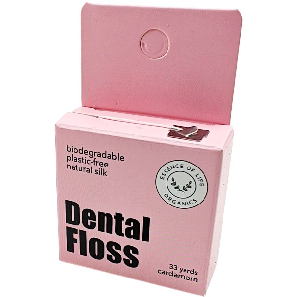 Biologisk nedbrytbar tanntrd ESSENCE Of Life Organics Silke Kardemomme