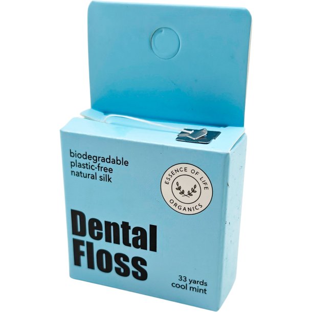 Biologisk nedbrytbar tanntrd ESSENCE Of Life Organics Silk Peppermint