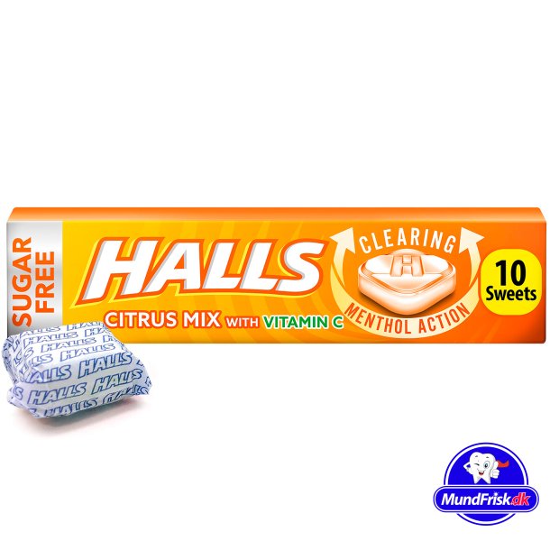 HALLS Menthol Action Halspastiller Citrus Mix Vitamin C 32g