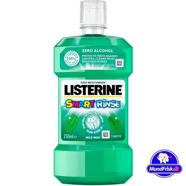 LISTERINE Mundskyl til Brn Smart Rinse Mild Mint 250 ml.