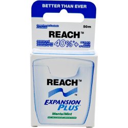 Reach Dental Floss Mint Expansion Plus Waxed Johnson &amp; Johnson 50 mtr.