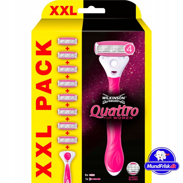 Wilkinson Quattro Women Rasierhobel + 8 Stk. Rasierklingen