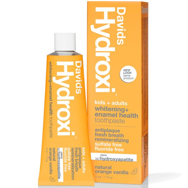 Davids Kids Hydroxyapatit tandkrm Natural Orange &amp; Vanilla 113g