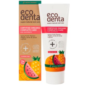 Ekologisk barntandkrm ECODENTA Xylitol Juicy Fruits 75 ml