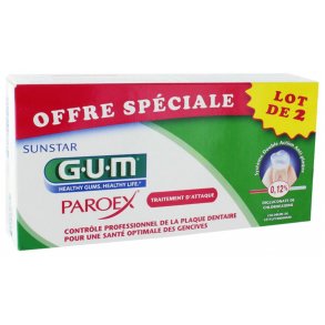 GUM Klorhexidin Tandpasta Paroex 0,12% CHX 2-pak