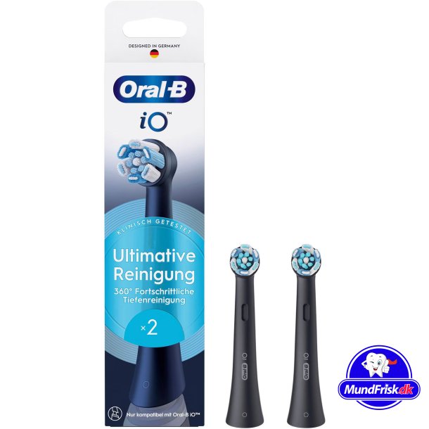 Oral-B iO Ultimate Clean Brstehoveder 2 stk. Black