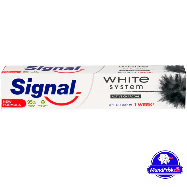 Zahnpasta mit Aktivkohle Whitening Charcoal SIGNAL White System 75 ml