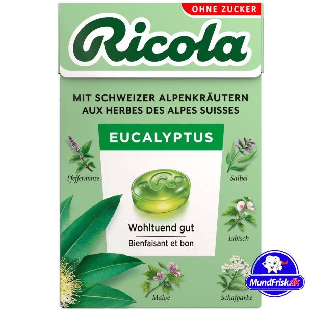 Ricola Eucalyptus Sockerfria rtgodisar 50g