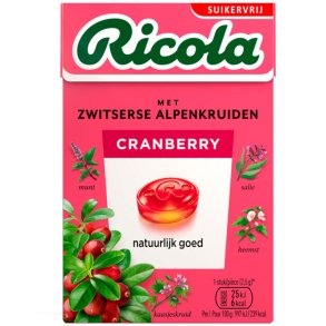 Ricola tranbrssockerfria rtgodisar 50g
