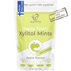 Xylitol sugtabletter XYLIFY Happy Teeth Mints Apple 245 st.