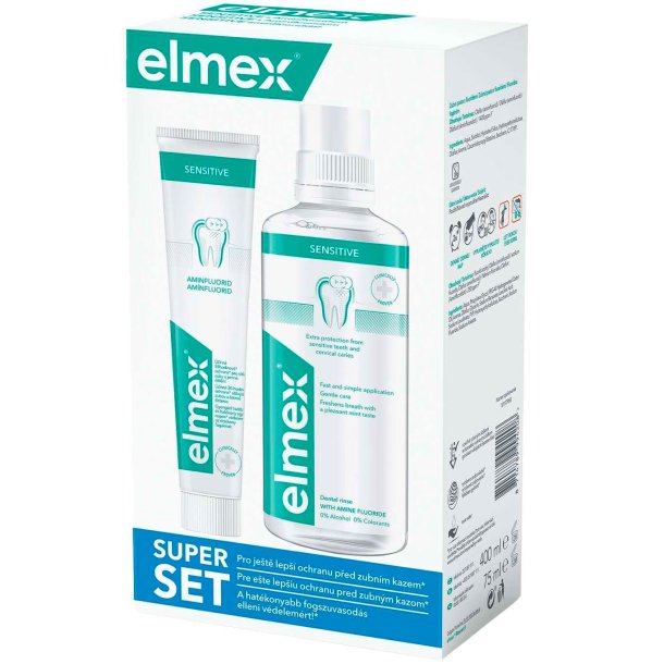 Elmex Sensitive Tandpasta + Mundskyl mod Isninger