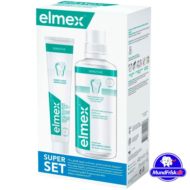 Elmex Sensitive Tandpasta + Mundskyl mod Isninger