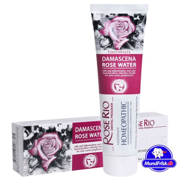 Homopathische Zahnpasta Rose Rio Bio-Rosenwasser