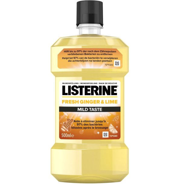 Listerine Munnvann Fresh Ingefr & Lime Mild Smak 500 ml.