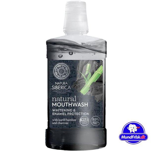 Naturlig Whitening Mundskyl NATURA SIBERICA Charcoal 500 ml