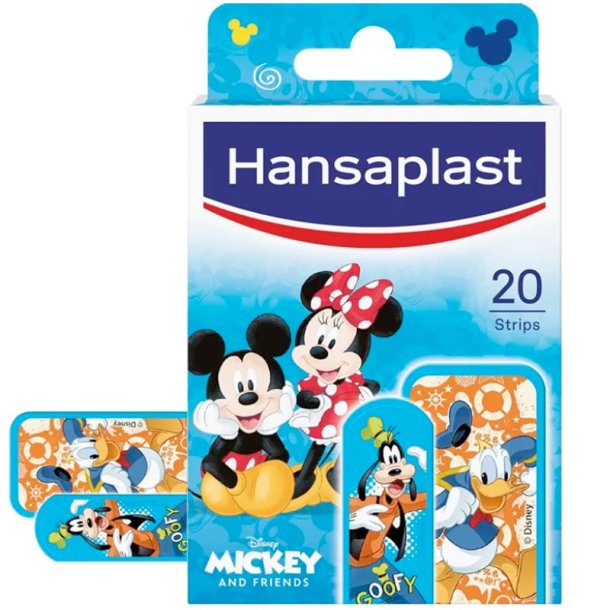 Disney Mickey and Friends Brneplaster HANSAPLAST 20 stk.