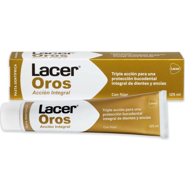 Tannkrem med ekstra fluor LACER Oros Total Action 125 ml