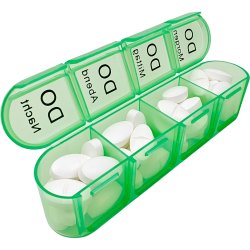 Pilleske Medicinorganisator 7 dage med 4 rum Pilleboks