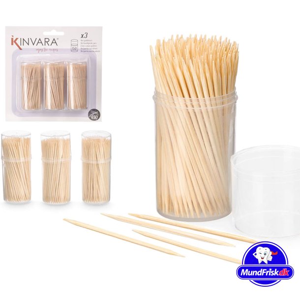 Kinvara bambu trtandpetare 3 x 150 st. i plasthinkar
