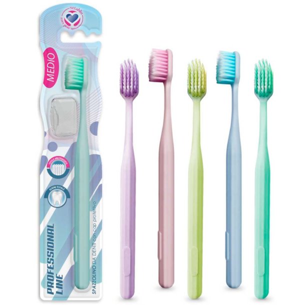 Setablu Soft tandborste professionell linje pastellfrgad