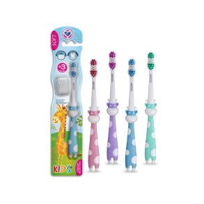 Barntandborste SETABLU Giraffe 3 r/+