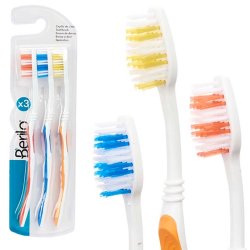 BERILO Tandborstar 3 st. Medium
