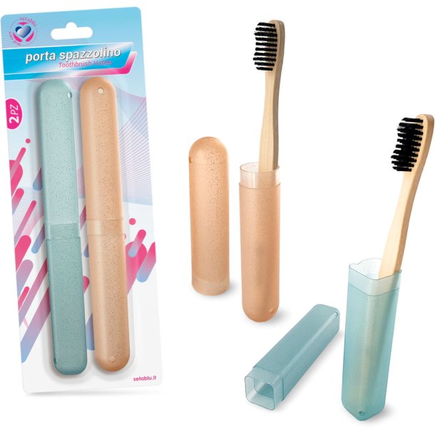 Tandbrste Etui Setablu Covers 2 stk. Firkantet + Rund