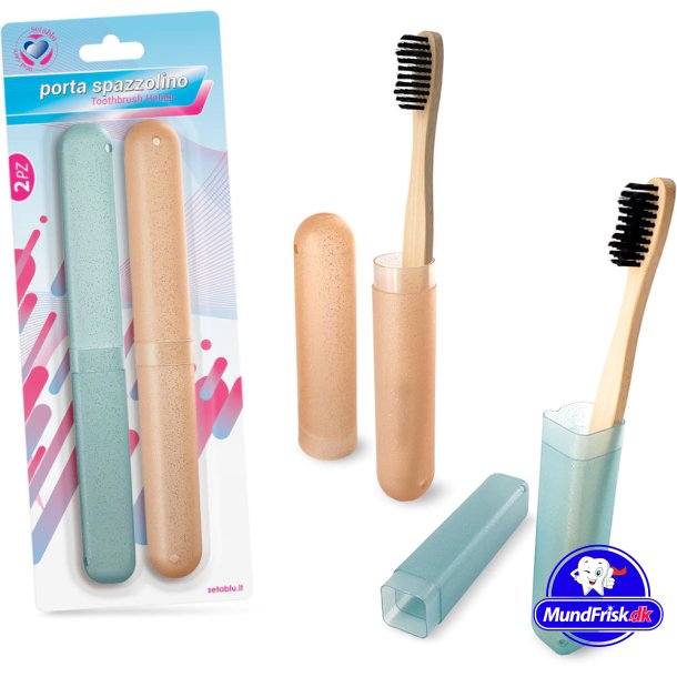 Tandbrste Etui Setablu Covers 2 stk. Firkantet + Rund