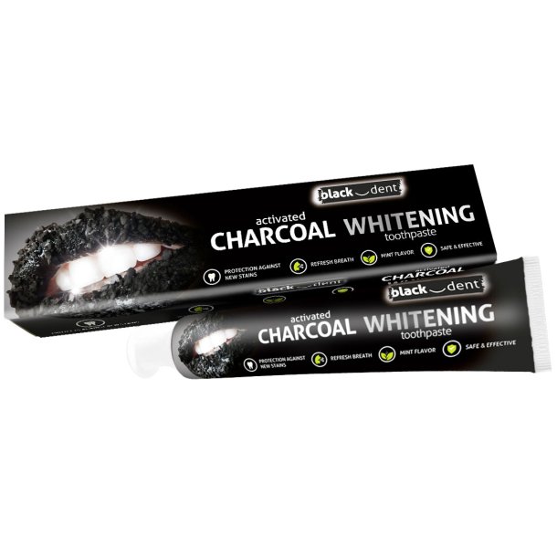 Whitening tandkrm BLACK -DENT Aktivt kol 75 ml