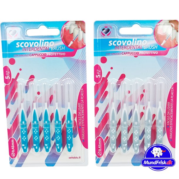 Mellemrumsbrster 5 stk. SETABLU 0.45 mm Inkl. Beskyttelseshtter