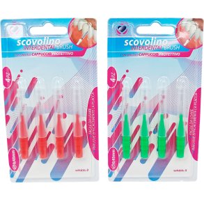 Interdentalborstar SETABLU 0,45 mm 4 st. Inkl. Skyddskpor/Frlngningar