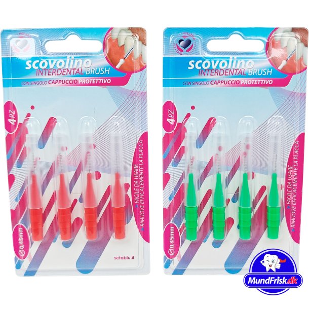 Mellemrumsbrster SETABLU 0.45 mm 4 stk. Inkl. Beskyttelseshtter/Forlngere