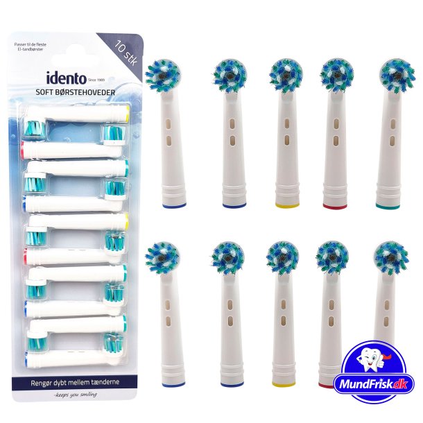10 stk. Idento Soft Brstehoveder Oral Kompatible