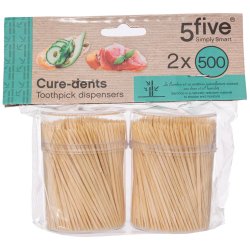 5five Bambus Tr Tandstikker 2 x 500 stk. i btter