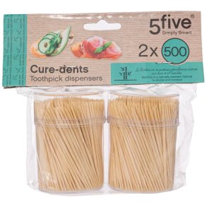 5five Bambus Tr Tandstikker 2 x 500 stk. i btter