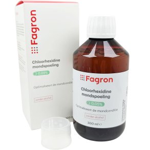 Klorhexedin Mundskyl 0,05 % FAGRON 300 ml.