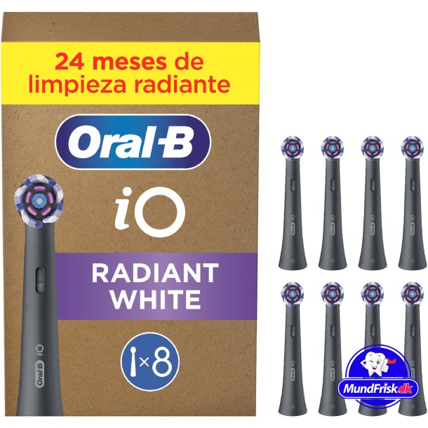 Oral-B iO 8 Stk. Brstenkpfe Radiant White SCHWARZ