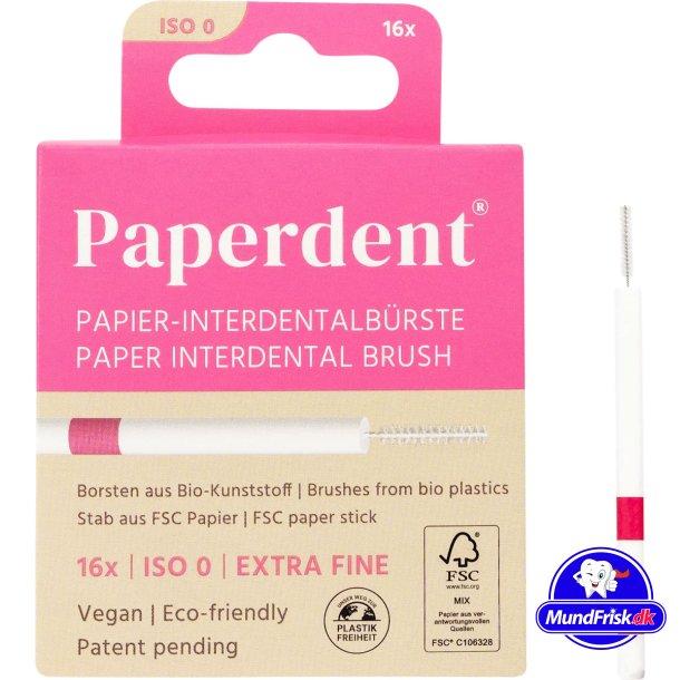 PAPERDENT Plastikfreie Interdentalbrsten 16 Stk. 0,35 mm ISO 0